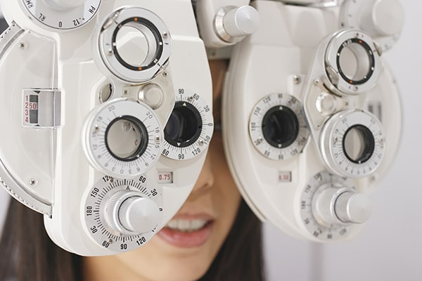 Durchführung eines Sehtestes